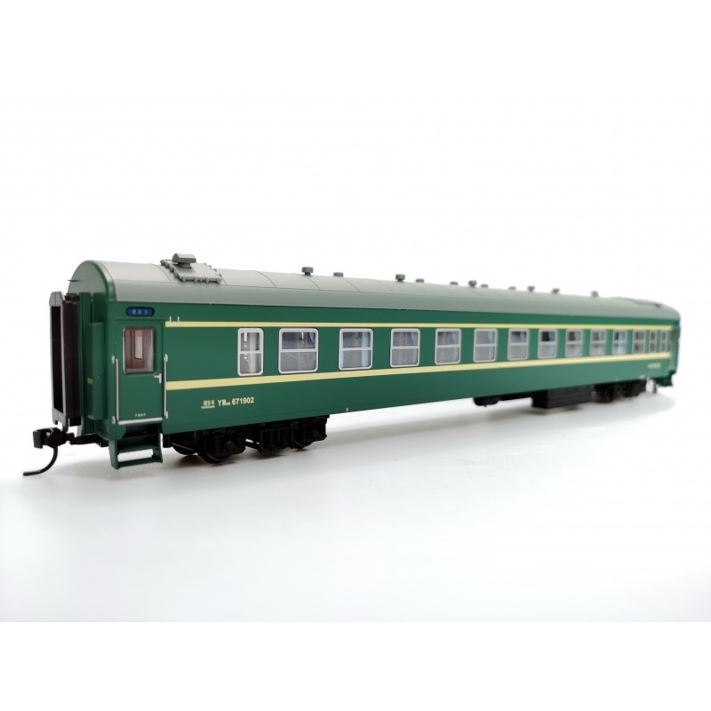 百万城绿皮火车车厢模型n2712f87ho25b型硬卧客车yw25b 广铁沙段
