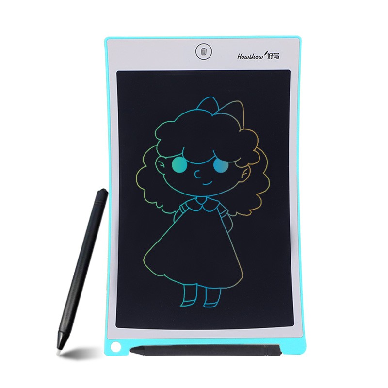 好写howshow 智能液晶手写板儿童绘画板涂鸦 透明 临摹电子液晶写字板光能画板智能无尘小黑板 8.5英寸款「蓝色」