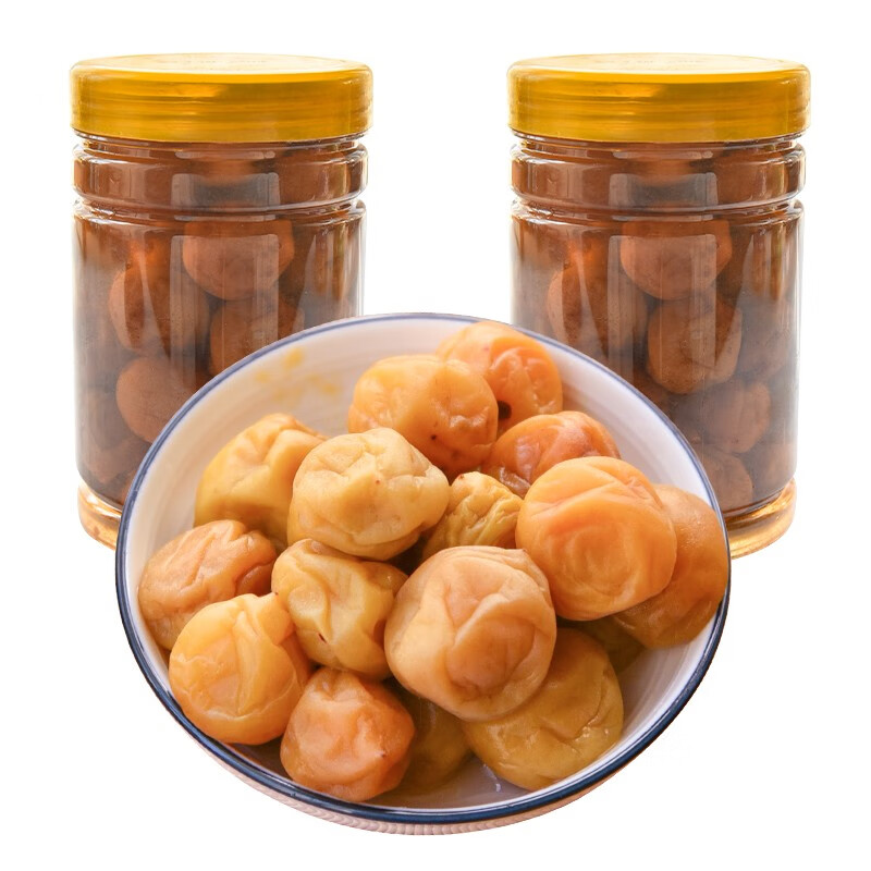 双合广西腌酸梅子500g*2瓶装 盐渍酸梅果泡水梅子盐水腌制青梅咸酸梅