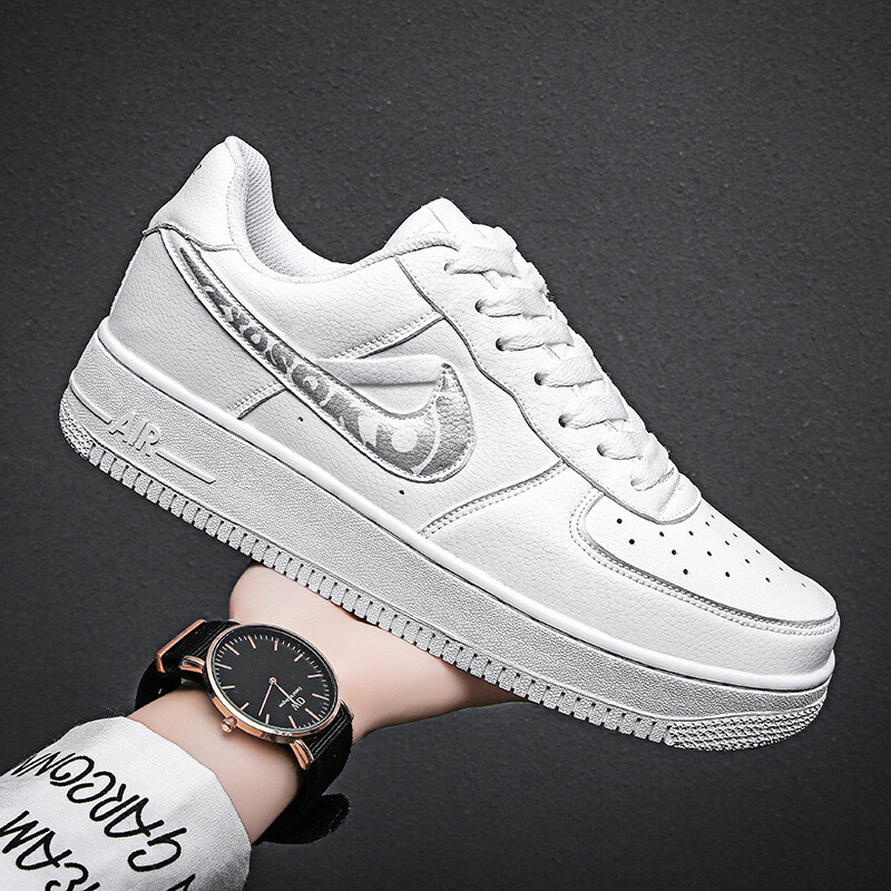 fulaibao官方男鞋子女鞋aj低帮空军一号板鞋时尚情侣款休闲运动小白鞋