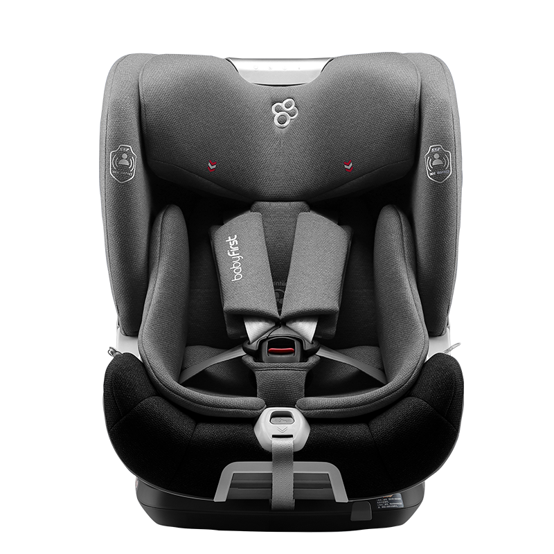 宝贝(babyfirst)新品耀 宝宝儿童安全座椅汽车用9月-12岁ISOFIX接口 北极灰智能款i-Size版10032652715496