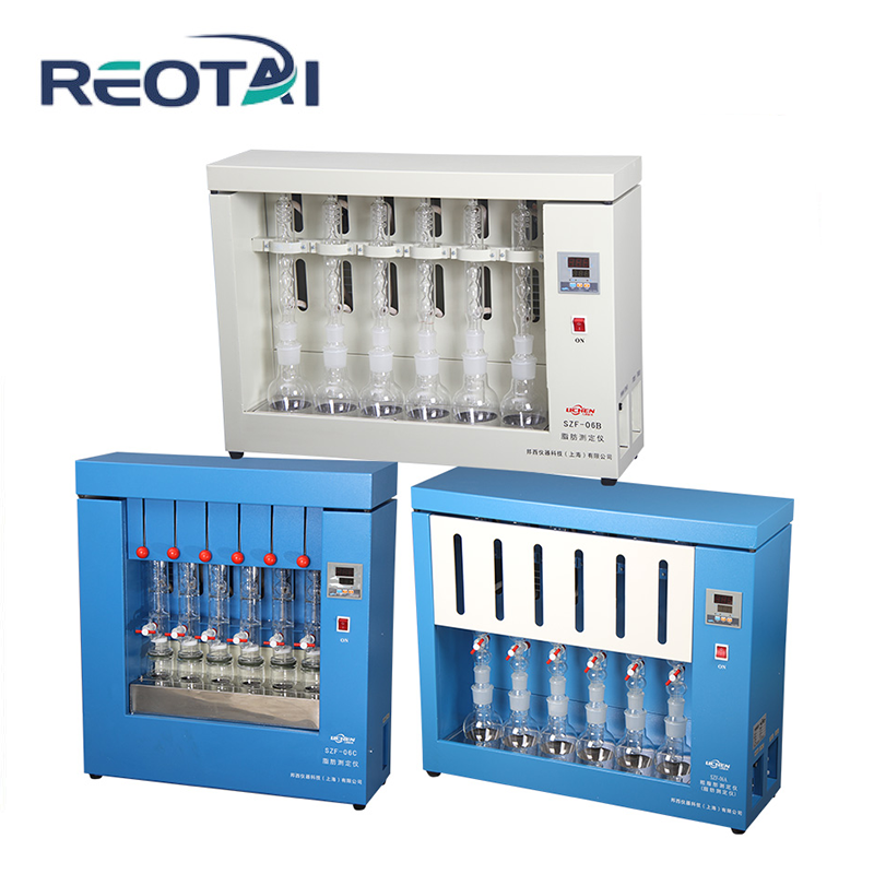 REOTAI 脂肪测定仪SZF-06/06A/06B索氏提取器索氏抽提器数显食品粮食饲料油料脂肪检测 SZF-06A