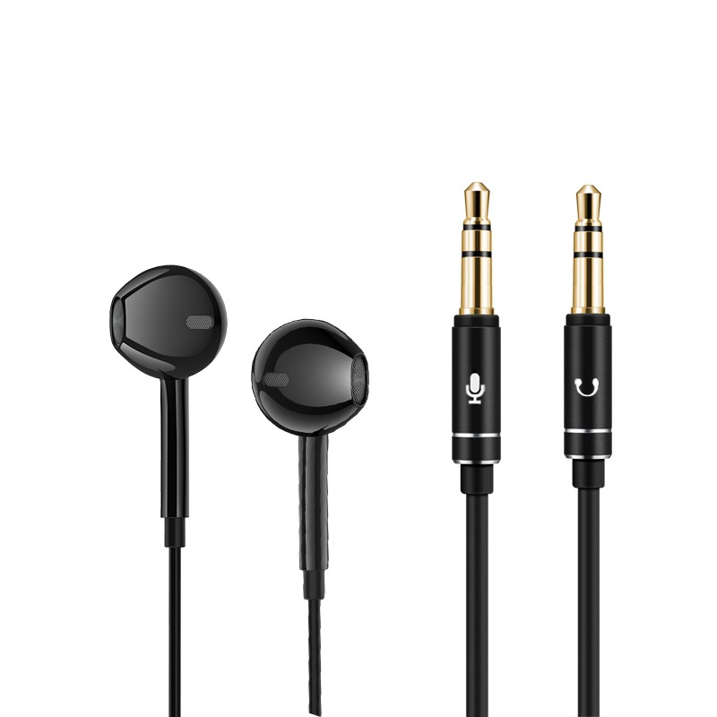 电脑qq游戏 网络直播 吃鸡聊天 k歌yy 语音 耳塞式 耳机 d1 黑色耳 