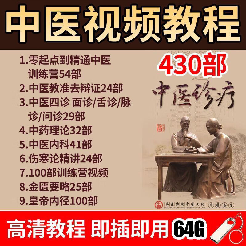 闲遇中医教学视频u盘中医教程大全中医基础理论:中医诊断学完整版mp4