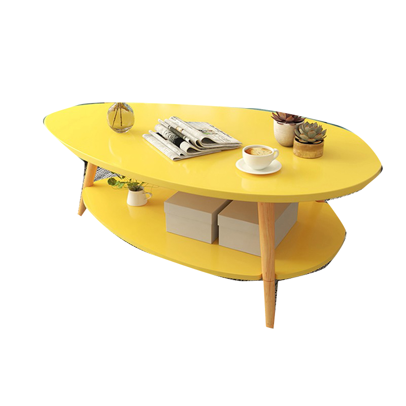 茶几客厅茶几桌北欧双层茶桌家用边桌小茶台客厅电视柜小桌子炕桌创意飘窗桌沙发桌公寓民宿轻奢矮方桌 白石纹-水滴双层90cm