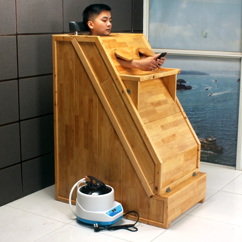 蒸汽添加中药家用成人美容院排汗中医馆全身熏蒸箱实木制汗蒸房桑拿浴