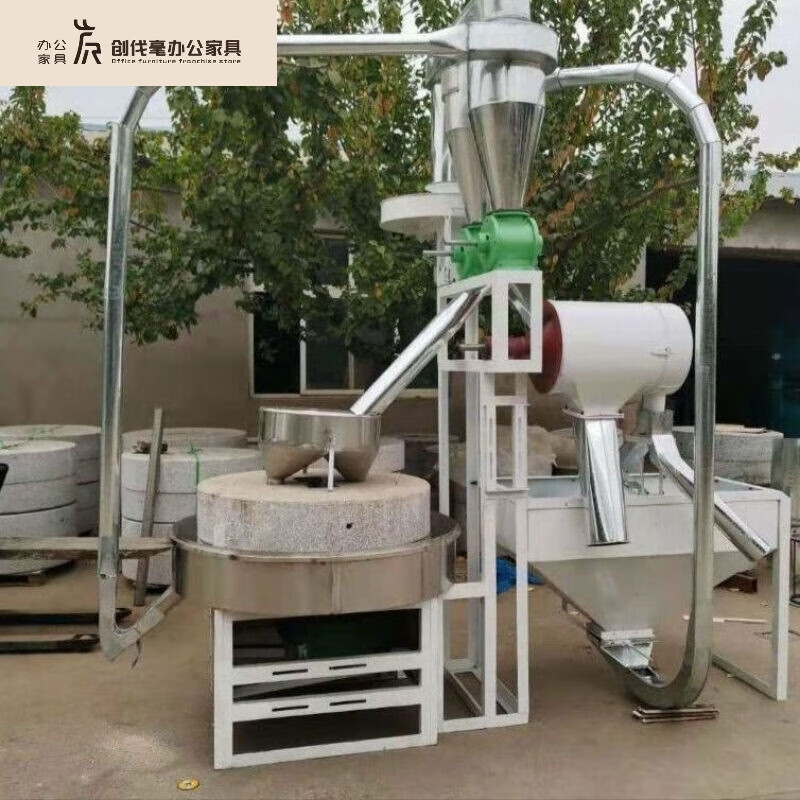 山头林村大型商用小麦磨面机 石磨面粉机商用大型风运式小麦玉米五谷