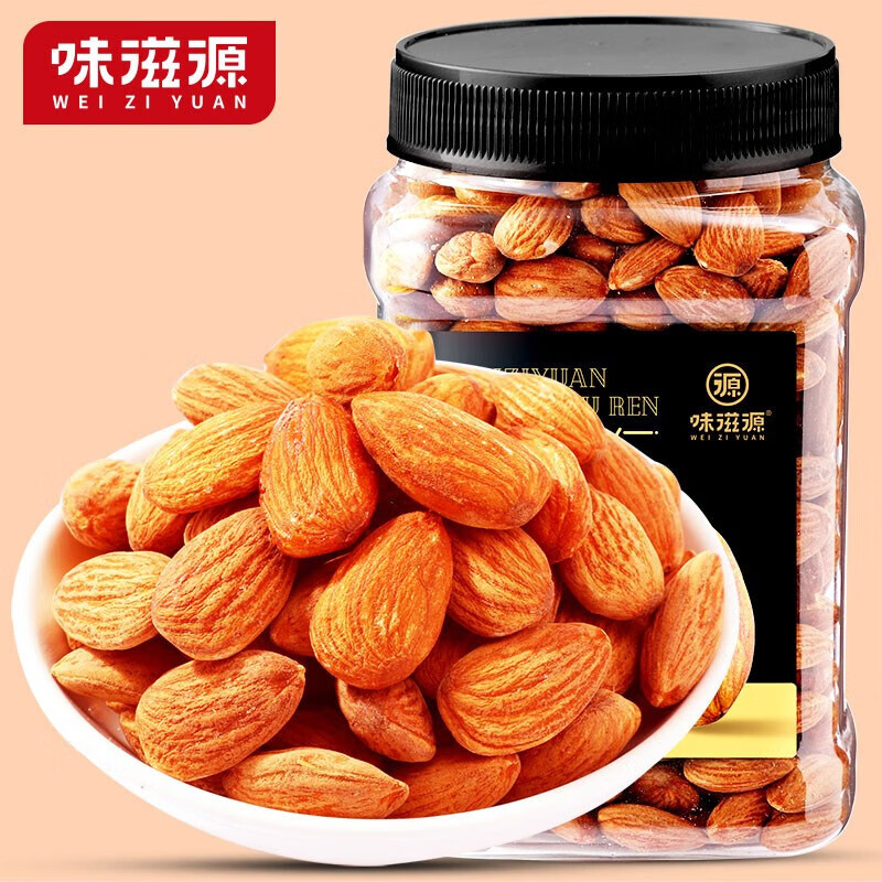 味滋源休闲零食小吃 每日坚果炒货干果孕妇儿童美味小点心 巴旦木仁 400g/罐 1件