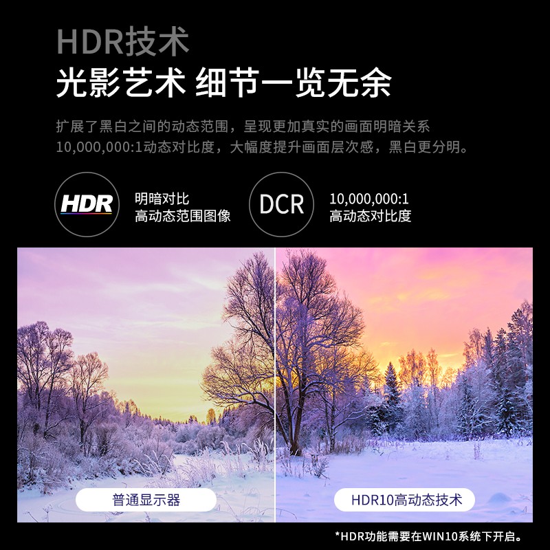 优派23.6英寸显示器4K视网膜屏IPS 10bit HDR微边MAC外接爱眼不闪屏HDMI PS5升降电脑显示器24VX2419-4K-HD