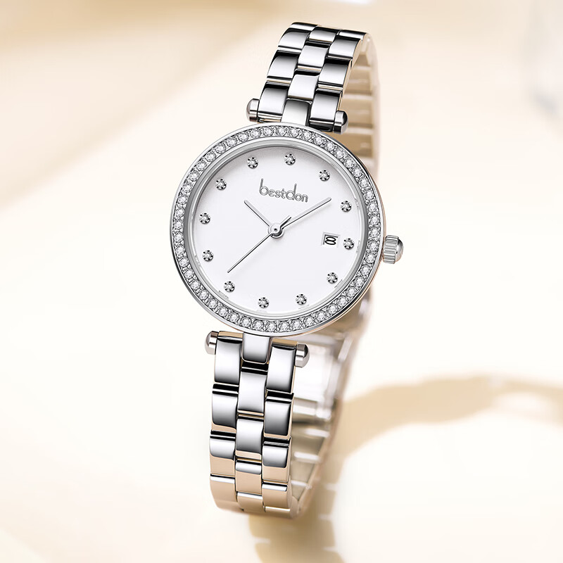 邦顿(bestdon)手表女表学生精致轻奢石英表女士镶钻显白简约百搭防水