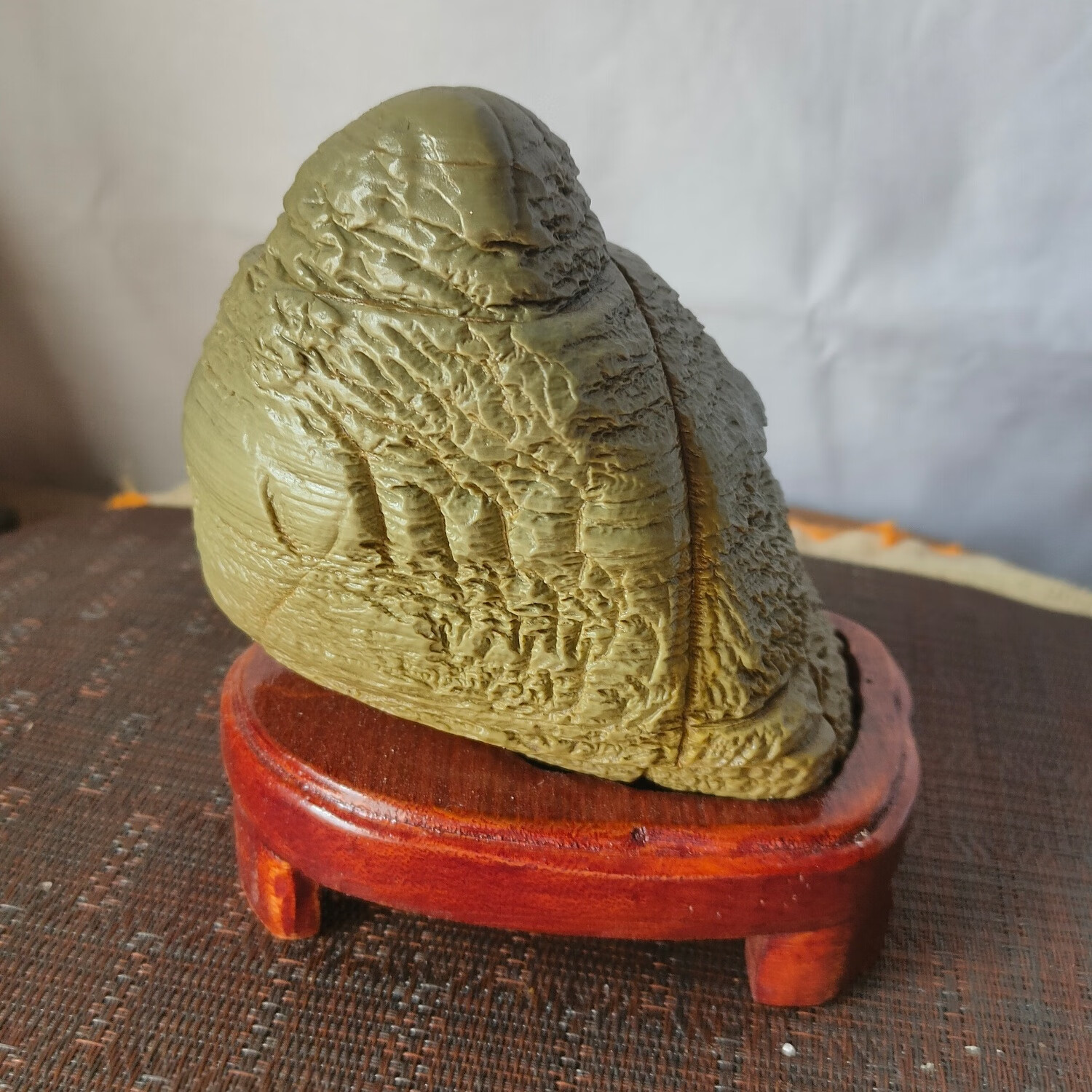 松花石 长白山松花石 天然奇石观赏石 书房家居玄关摆件 核桃纹理