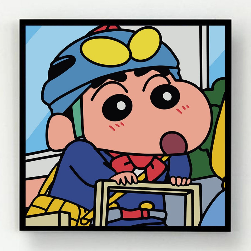 糜鸿蜡笔小新数字diy卡通动漫儿童房卧室手工画涂色填色装饰挂画 bk29