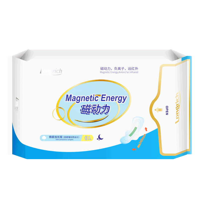 隆力奇磁动力卫生巾(加长版) 6片410mm 两件包邮