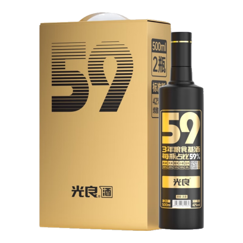 ���ڲ�������������ƿ59 Ũ���Ͱ׾� 42�� 500ml*2ƿ ���װ    153.86Ԫ