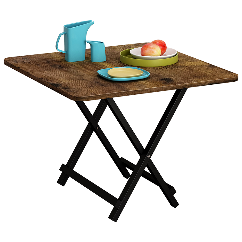 蜗家 可折叠桌子餐桌家用加粗加固小型桌子摆摊户外简易饭桌租房便携简约租房卧室宿舍吃饭小方桌 ZDZ628【孩童款】