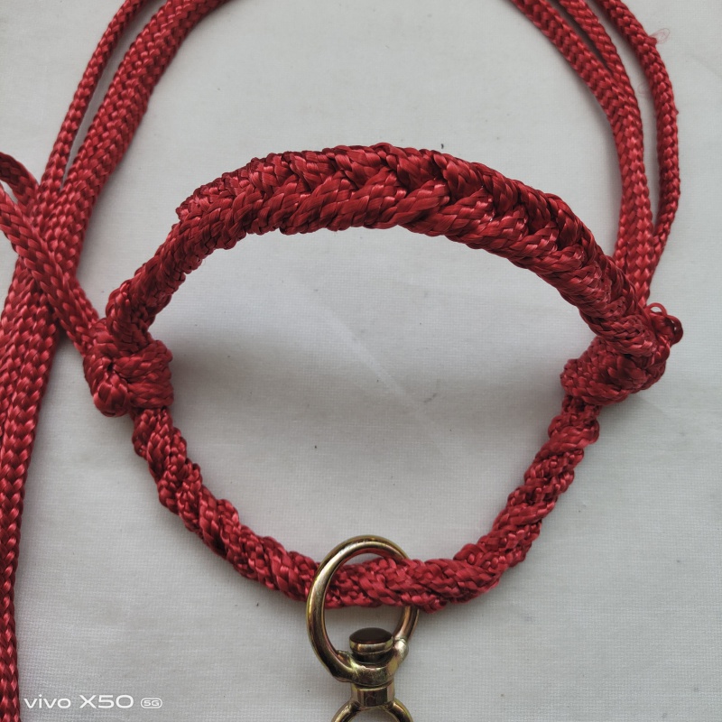 山头林村牛笼头缰绳编织编花牛龙头套拴牛绳子牛笼头套大小可调 10mm