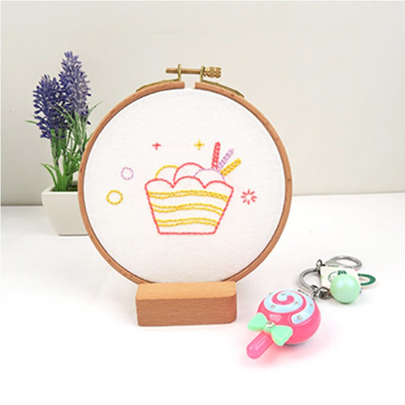 柚见檬(pomelo meet lemon)刺绣手工diy材料包新手初学者儿童布艺绣花