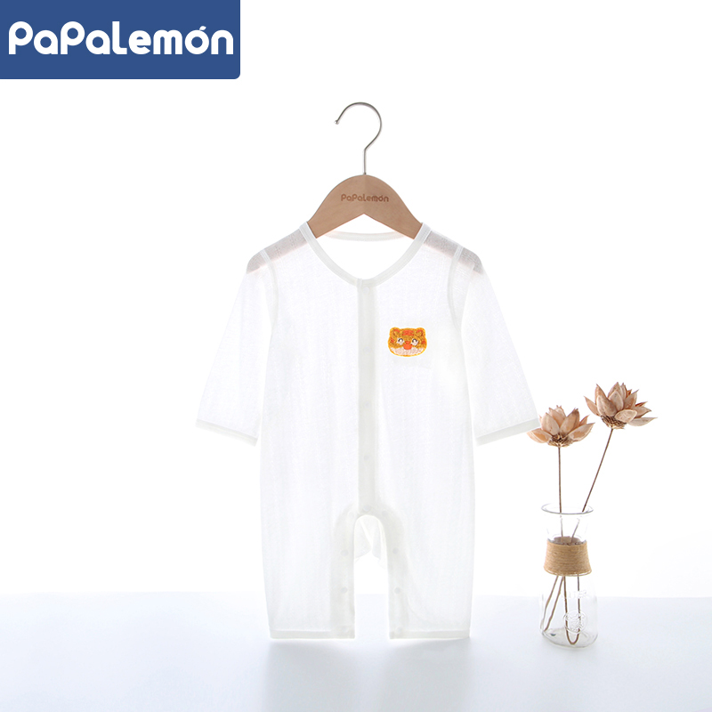 柠檬爬爬(papa lemon)夏季虎年宝宝衣服新生婴儿连体衣睡衣薄款哈衣