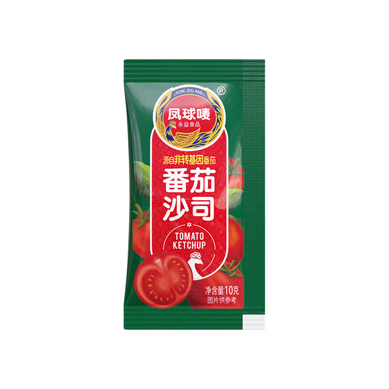 凤球唛（PHOENIX&amp;EARTH）番茄酱10g新疆番茄沙司便携小包装家用薯条披萨手抓饼意面蘸酱 番茄酱10g/5小包