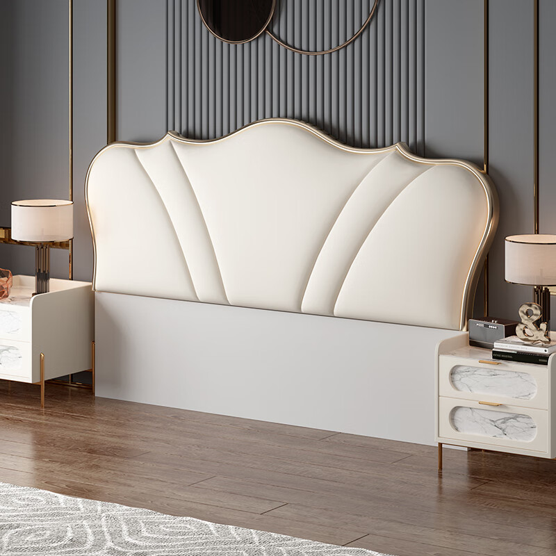 舒格亚欧式床头床头背板床头靠板2023新款欧式床头软包靠背单卖简约