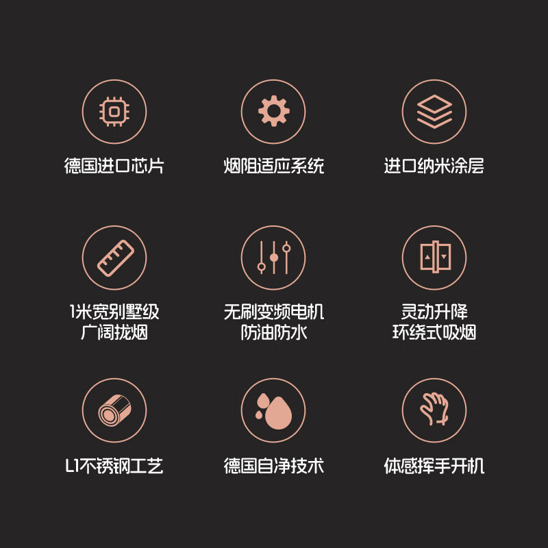 DELUNA【高端】变频升降式中岛式油烟机开放式厨房岛台吧台别墅西餐厅欧式顶吸式静音大吸力吊装抽烟机 【中岛式烟灶套装】配三眼猛火灶 液化气