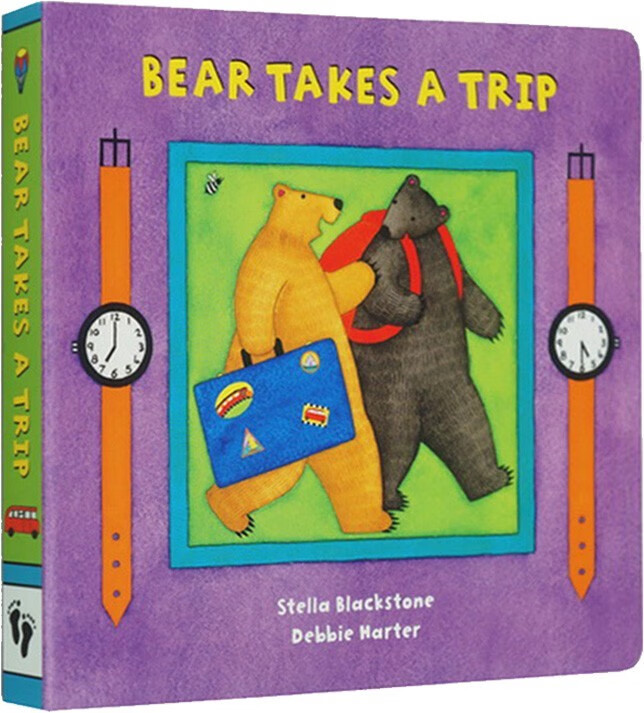 进口英文原版绘本  bear takes a trip 比尔熊去旅行 认知启蒙  硬