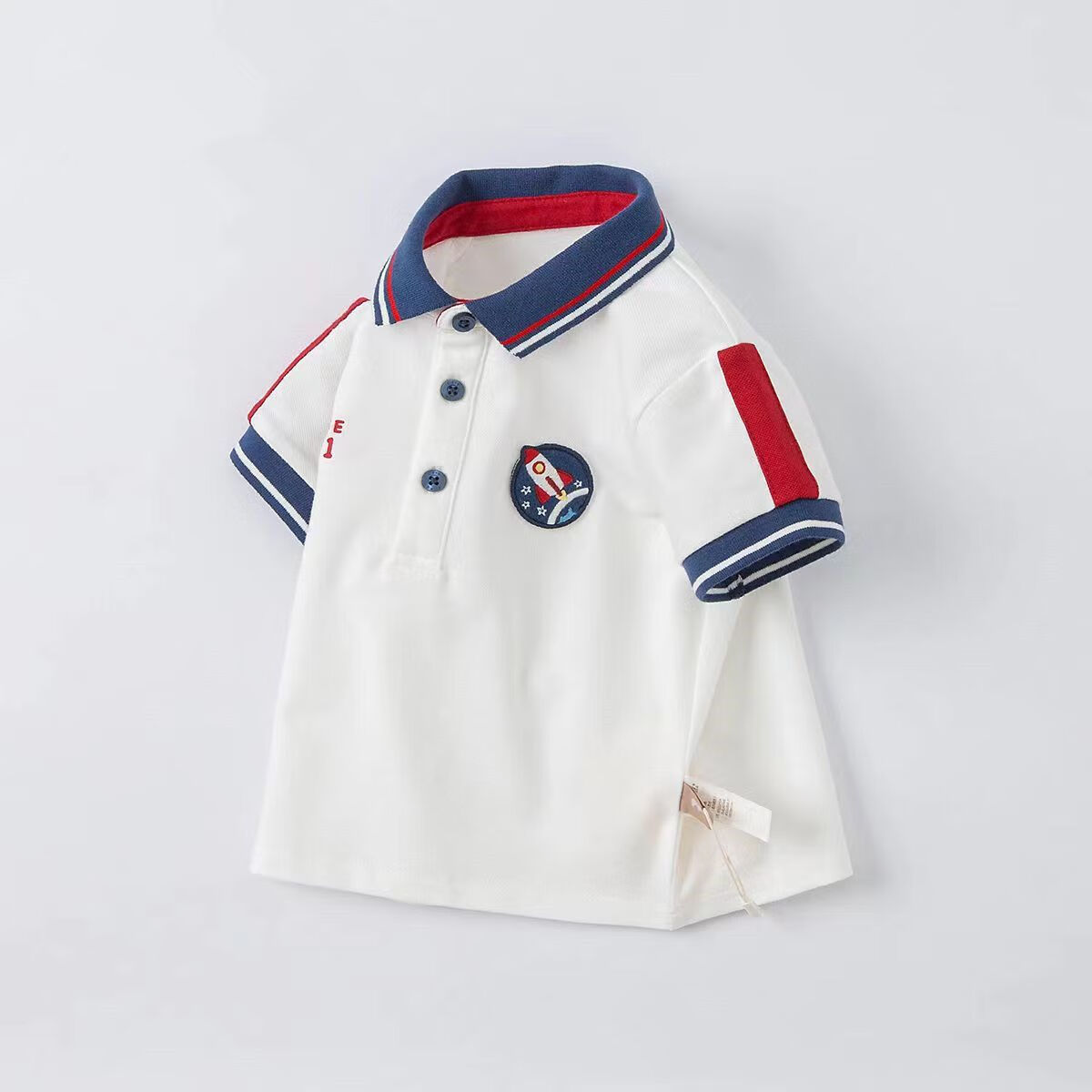 冉旻纯男童短袖t恤翻领polo衫夏季童装儿童宝宝休闲打底衫婴儿体恤