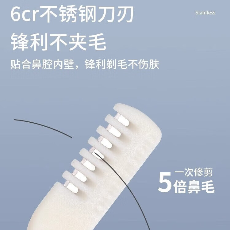 鼻毛修剪器双面手动清理鼻孔神器女士男士剃刮小剪刀刮毛器去鼻毛 鼻毛修剪器-(两个装)