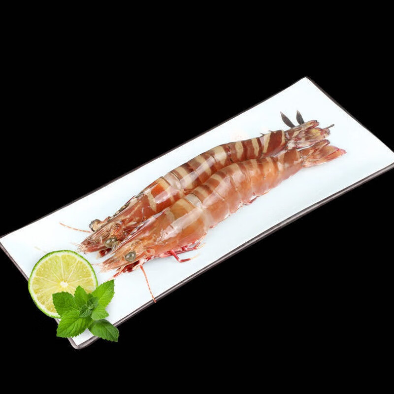 黑虎虾超大活鲜速冻海鲜大虾海虾虎虾斑节虾九节虾野生花节虾花虾 鲜