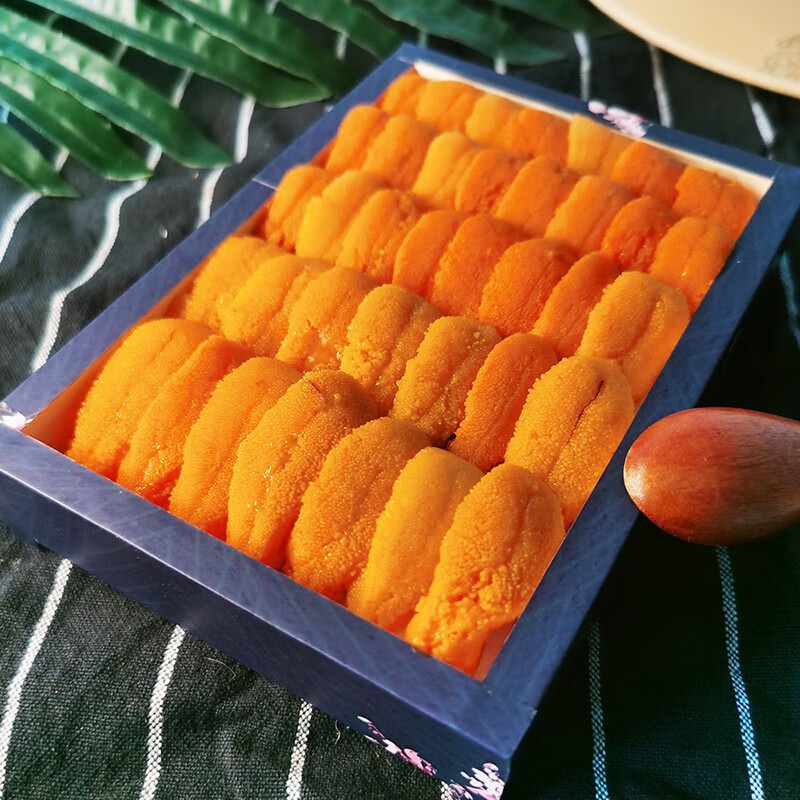 小平岛大连木盒海胆新鲜海胆肉现剥鲜活即食刺身日本料理80g 木盒海胆80gX2盒
