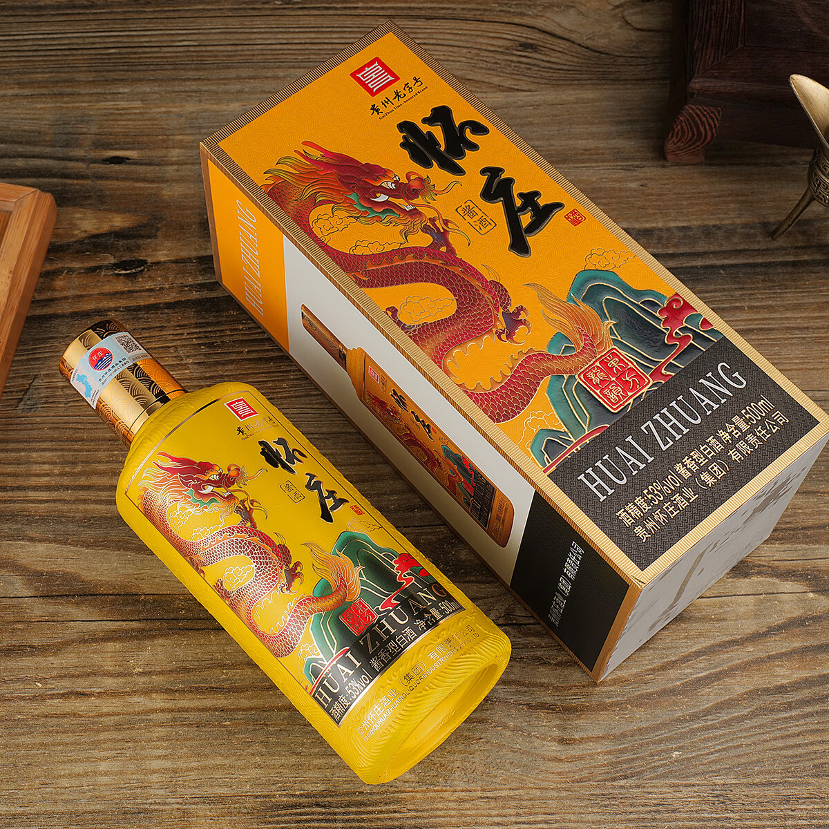 怀庄酒东方龙韵53度酱香型优级白酒500mL/瓶礼盒装(商务送礼 怀庄酒东方龙韵53度酱香型优级白酒500mL/瓶礼盒装(商务送礼