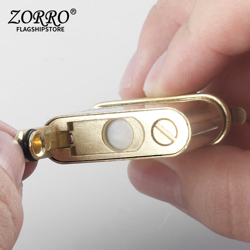 佐罗ZORRO煤油打火机复古老九门黄铜老式怀旧个性雕刻国产送男友礼物 康斯坦丁 单机(自备煤油才能打着 )