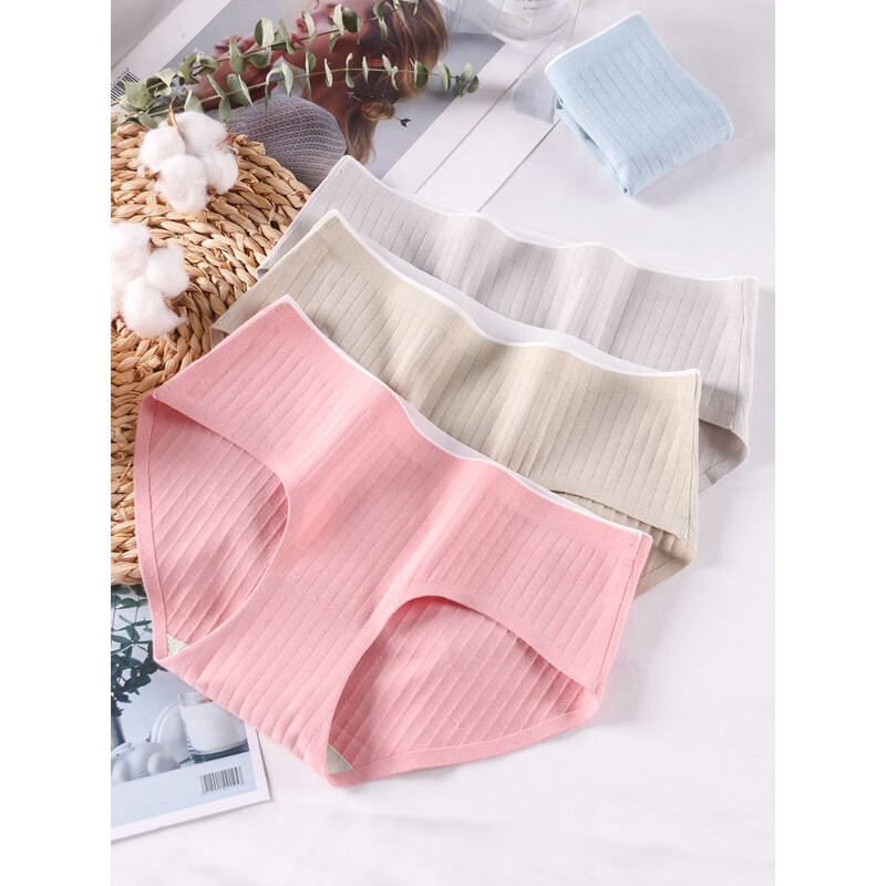 kz ck日本韩国品牌女士香港潮牌6条装日系无痕内裤女纯棉裆部中低腰