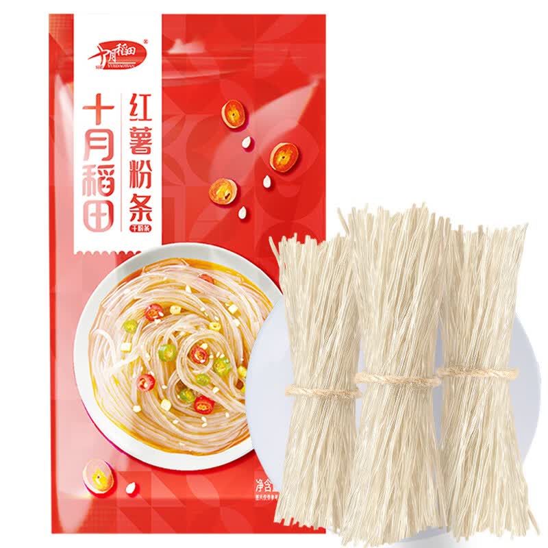 十月稻田 纯红薯粉条 500g 久煮不糊 粉丝 方便速食 火锅食材 炖煮配料高性价比高么？