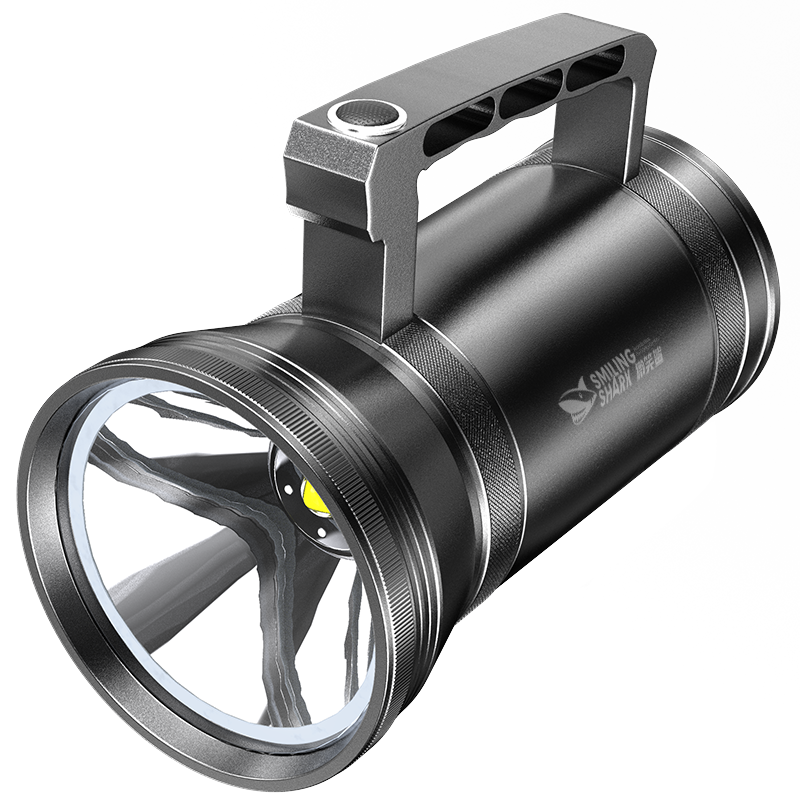 微笑鯊t106 強光手電筒led探照燈停電應(yīng)急充電燈超亮遠(yuǎn)射戶外巡邏搜救