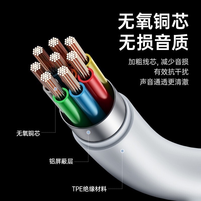 华为原装Type-c耳机有线p50p40p30mate40pro30nova7 8荣耀50v40 【终身质保】专业3.5mm接口-白色