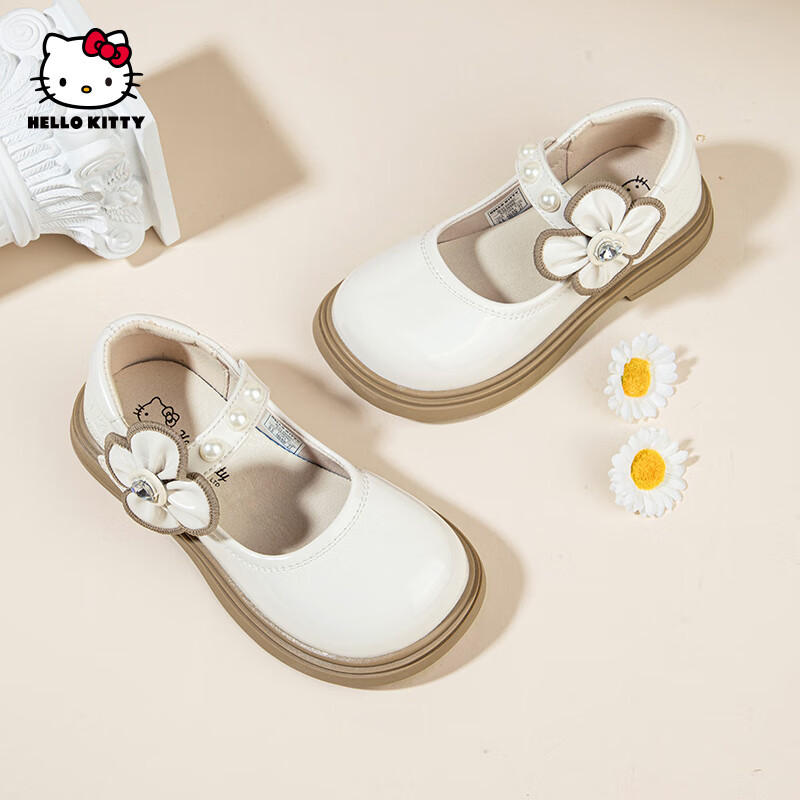 HELLOKITTY童鞋女童皮鞋小女孩公主鞋儿童时尚单鞋宝宝演出鞋6889米色27使用感如何?