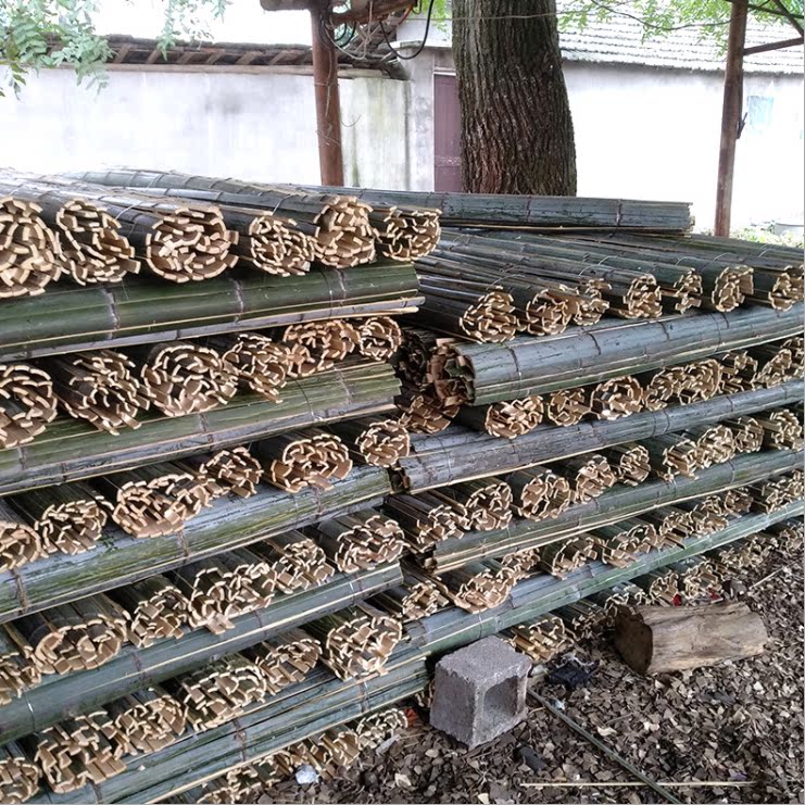 曲笙缘竹片竹条竹竿新鲜青竹片搭蔬菜保暖棚横幅杆农用大棚龙骨拱 2