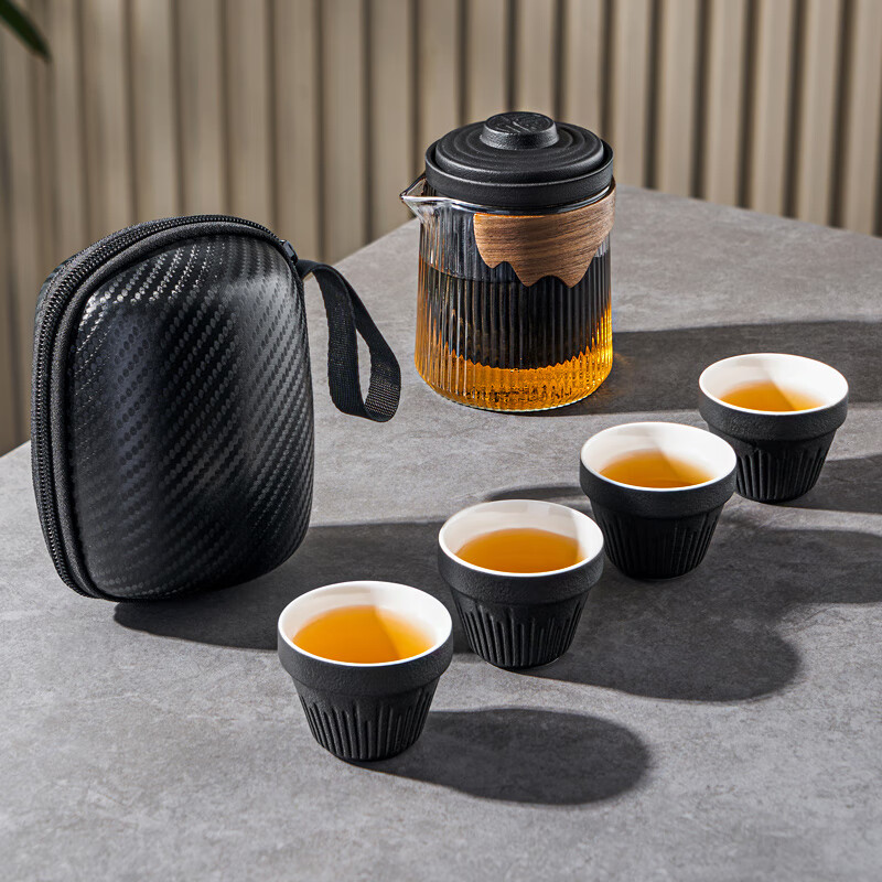泥也旅行茶具便携式快客杯茶具三件套露营户外茶杯简易泡茶具野外套装属于什么档次？