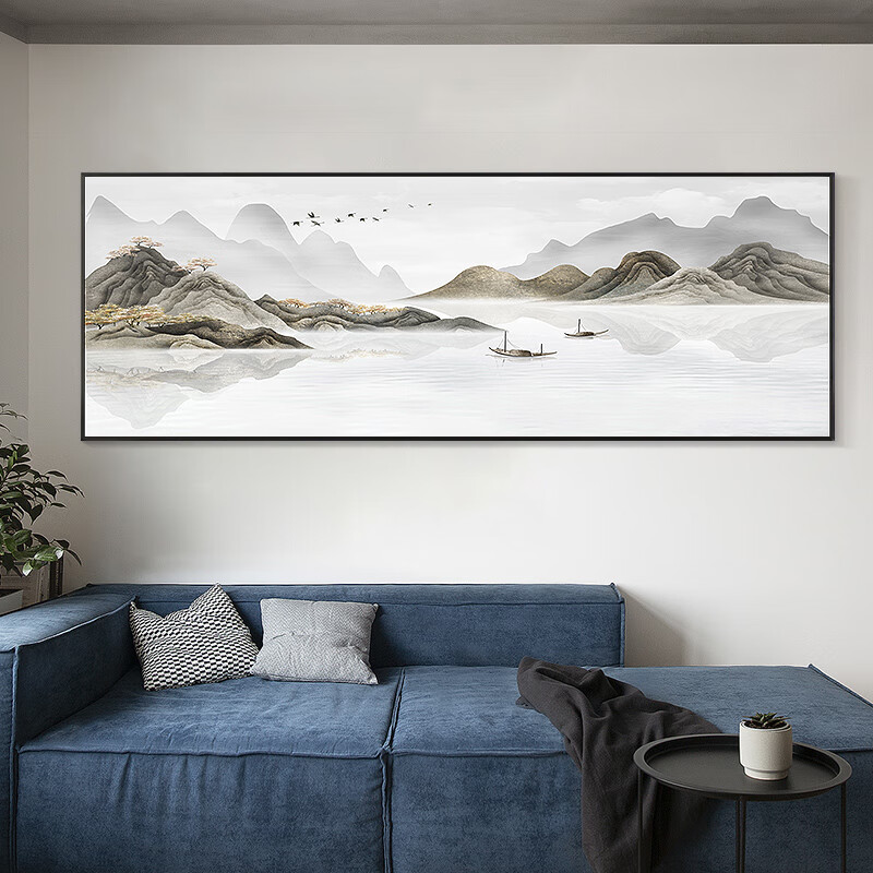 江戸後期 手描き色絵『浜松山水風景』大型盛鉢 飾皿 正絹仕覆付 共箱 茶事茶道具 江戸後期 手描き色絵『浜松山水風景』大型盛鉢 飾皿 正絹仕覆付