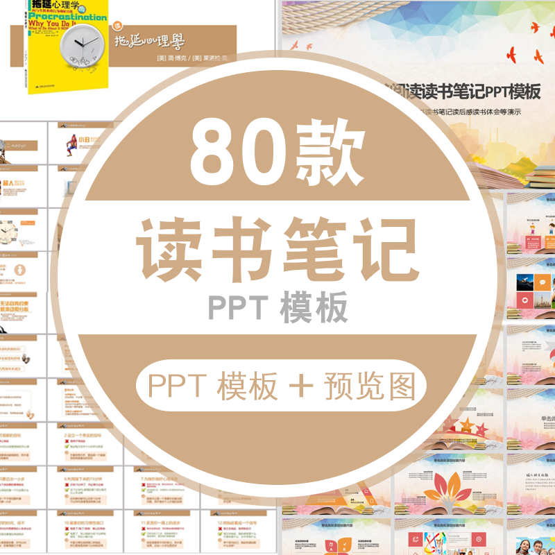 ppt模板学校公司教育名人名著读后感分享书籍心得读书ppt模版素材