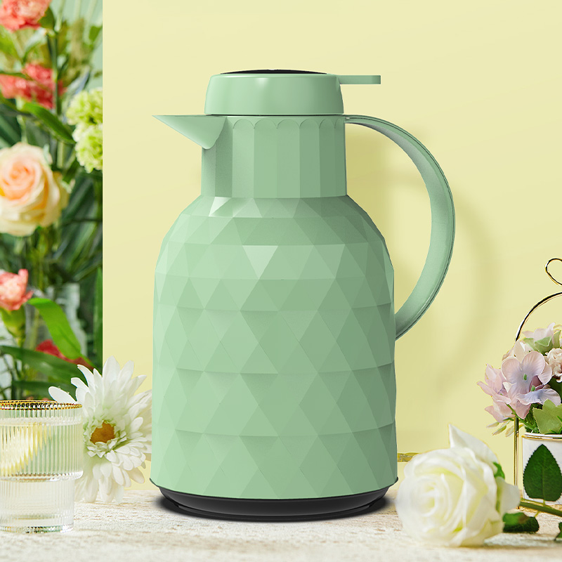 乐唯诗（LOVWISH）保温壶温显家用保温壶大容量玻璃智能温度显示开热水暖水瓶小暖壶 钻纹保温壶【温显款】抹茶绿1.4L