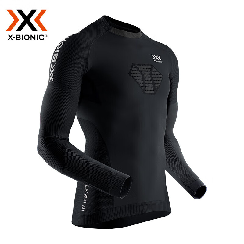 XBIONIC优能速跑4.0男士长袖上衣吸湿排汗功能内衣 RT06W19M 黑色/炭黑 L
