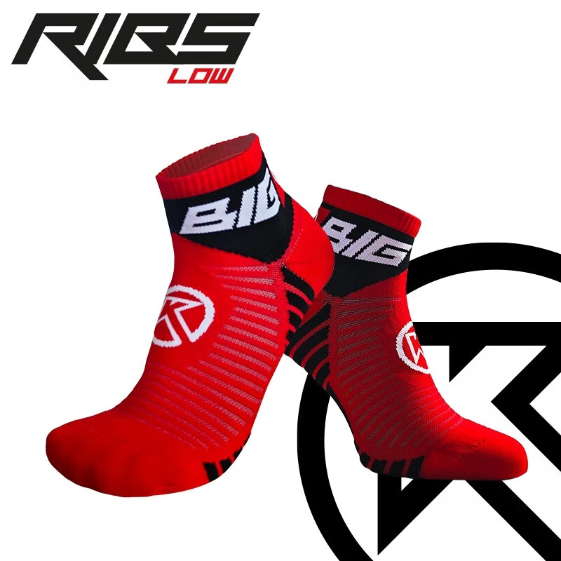 BIGK 大KRIBS LOW/MEDIUM男女款马拉松越野跑步运动压缩速干袜子 白色(短袜) 1双 40/43