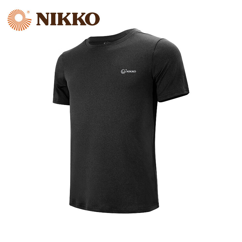 日高（NIKKO）户外速干T恤短袖透气快干衣夏季薄款跑步运动上衣 深灰色【男款】 XL