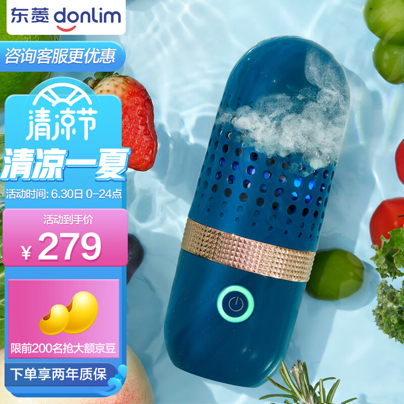 东菱(Donlim)果蔬清洗机家用洗菜机蔬菜水果食材净化机器去农残清洗机消毒神器 无线便携 DL-001