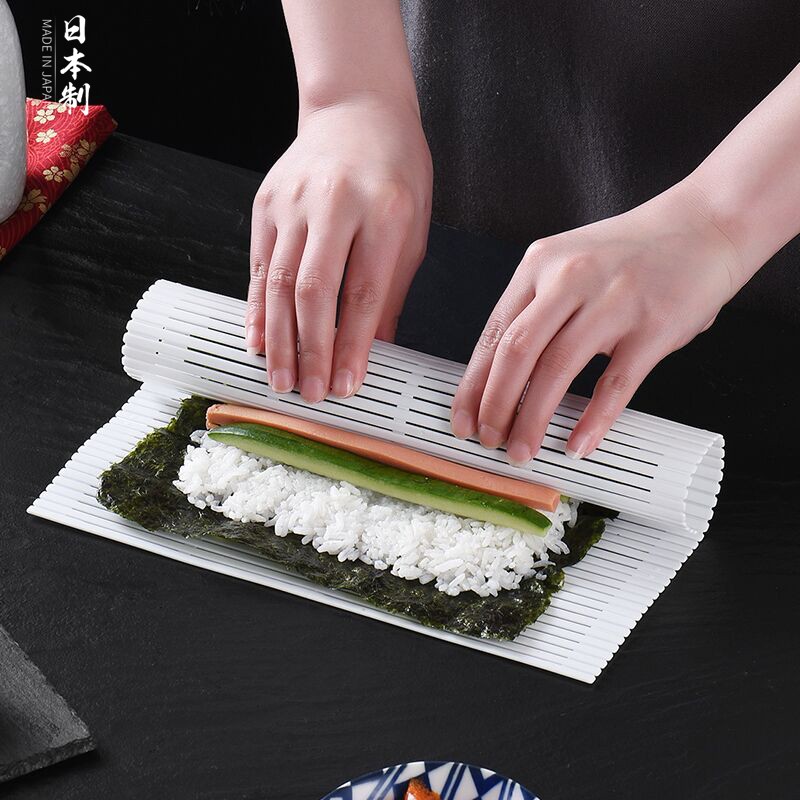 sungsa 日本进口寿司模具辅食饭团 一体成型紫菜包饭压卷神器套装卷帘 寿司帘