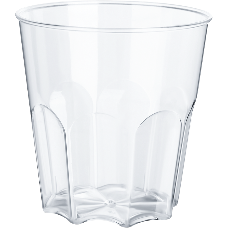 餐将军 航空杯 一次性杯子200ml透明水杯 加厚水晶航空杯商务招待杯子 航空八角杯120只装