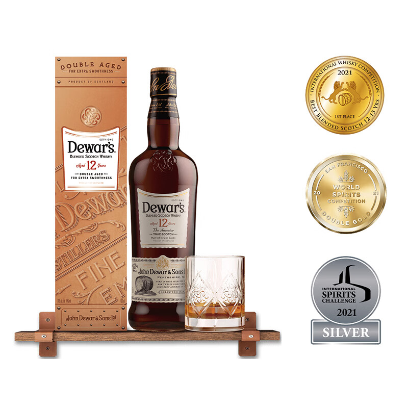 dewars 帝王 12年 苏格兰 调和威士忌 40%vol 700ml