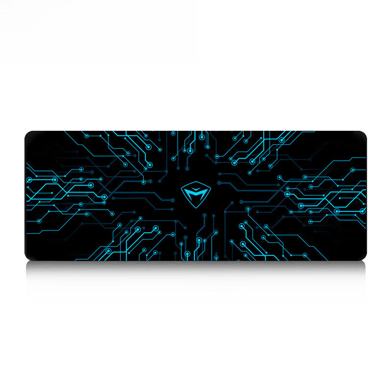 机械师鼠标垫超大加厚锁边电竞游戏鼠标垫防滑电脑办公键盘垫 电路【800*300*3mm】